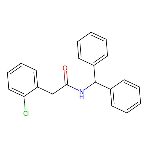 Benzeneacetamide, 2-chloro-N-(diphenylmethyl)- structure
