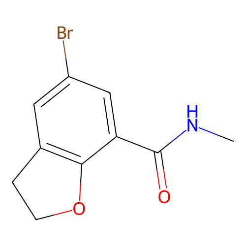 5-Bromo-N-methyl-2,3-dihydrobenzofuran-7-carboxamide structure