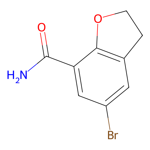 5-Bromo-2,3-dihydrobenzofuran-7-carboxamide structure