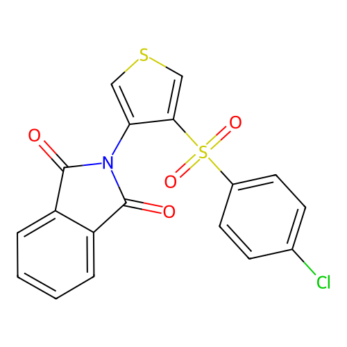 2-[4-[(4-Chlorophenyl)sulfonyl]-3-thienyl]-1H-isoindole-1,3(2H)-dione structure