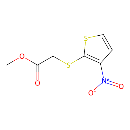 Methyl [(3-Nitrothien-2-yl)thio]acetate structure