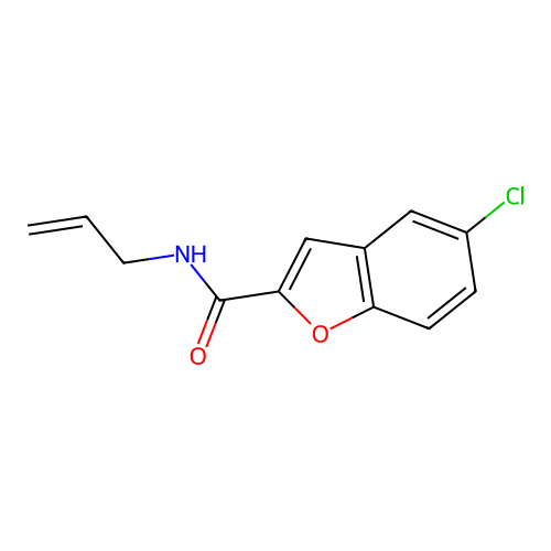5-chloro-N-prop-2-enyl-1-benzofuran-2-carboxamide structure