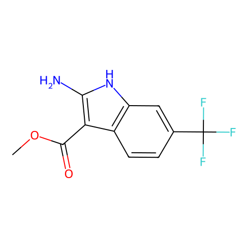 methyl 2-amino-6-(trifluoromethyl)-1H-indole-3-carboxylate structure
