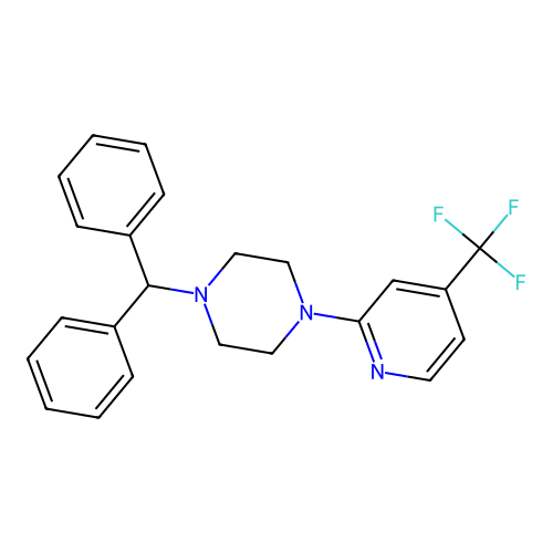1-Benzhydryl-4-[4-(trifluoromethyl)pyridin-2-yl]piperazine structure