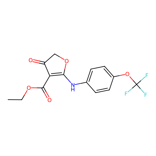 Ethyl 4-oxo-2-[4-(trifluoromethoxy)anilino]furan-3-carboxylate structure
