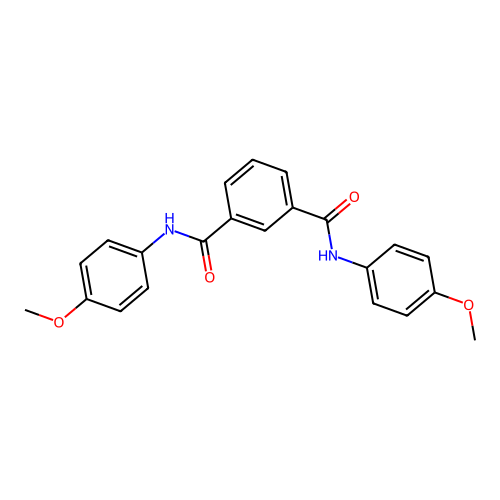 N1,N3-二(4-甲氧基苯基)间苯二甲酰胺 structure