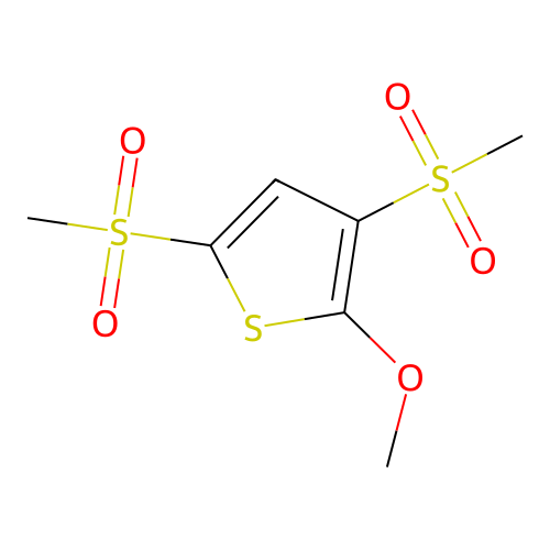 2-methoxy-3,5-bis(methylsulfonyl)thiophene structure
