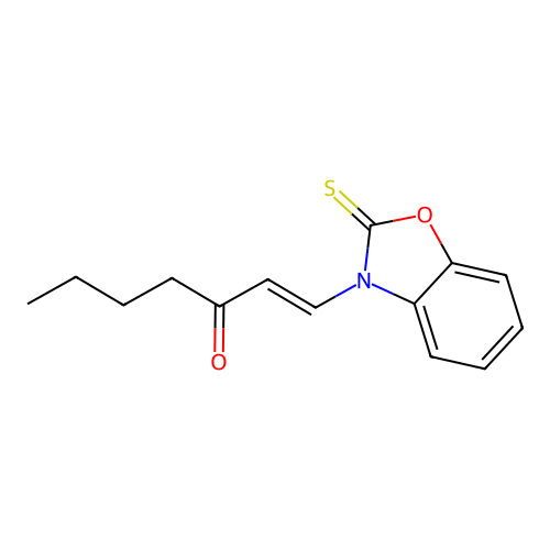1-Hepten-3-one, 1-(2-thioxo-3(2H)-benzoxazolyl)- structure