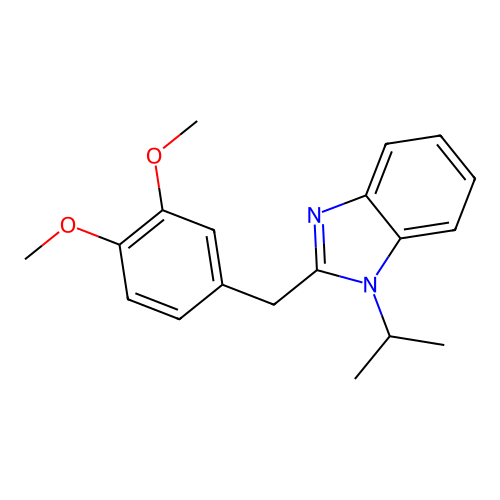 2-[(3,4-Dimethoxyphenyl)methyl]-1-propan-2-ylbenzimidazole structure