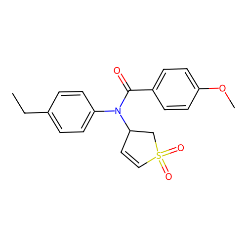 N-(1,1-dioxido-2,3-dihydrothiophen-3-yl)-N-(4-ethylphenyl)-4-methoxybenzamide structure