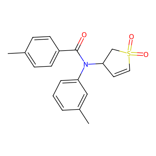 N-(1,1-dioxido-2,3-dihydrothiophen-3-yl)-4-methyl-N-(m-tolyl)benzamide structure