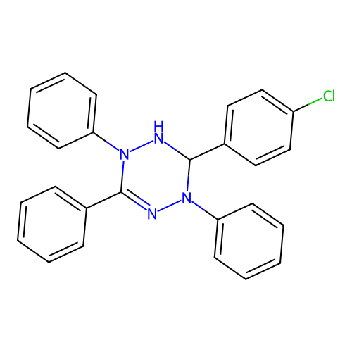 1,2,4,5-Tetrazine, 3-(4-chlorophenyl)-1,2,3,4-tetrahydro-1,4,6-triphenyl- structure