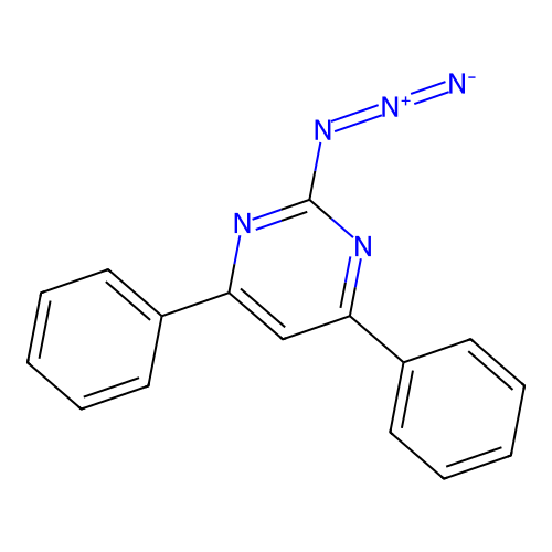 Pyrimidine, 2-azido-4,6-diphenyl- structure