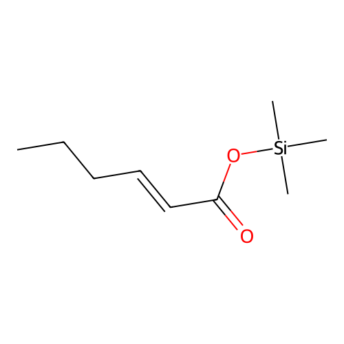 2-Hexenoic acid, trimethylsilyl ester, (E)- structure