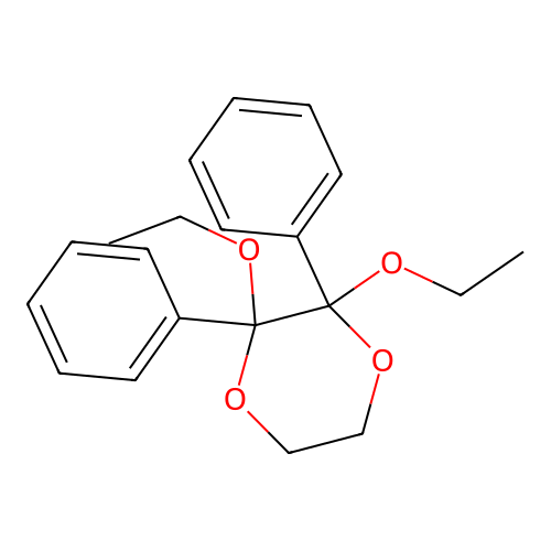 2,3-Diethoxy-2,3-diphenyl-1,4-dioxane structure