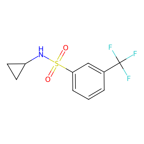 N-cyclopropyl-3-(trifluoromethyl)benzenesulfonamide structure