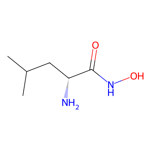 (2R)-2-amino-N-hydroxy-4-methylpentanamide structure