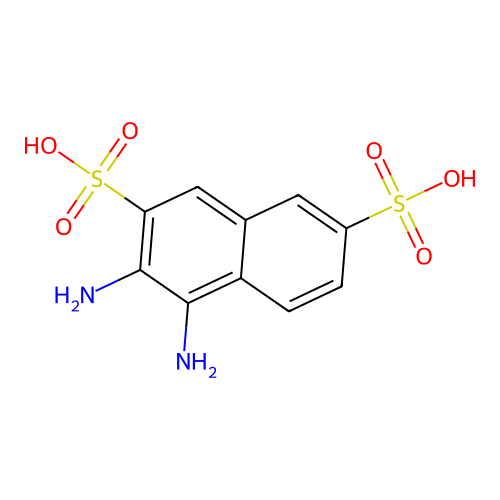3,4-Diaminonaphthalene-2,7-disulfonic acid structure
