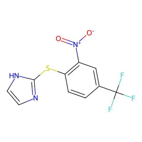 1H-Imidazole, 2-[[2-nitro-4-(trifluoromethyl)phenyl]thio]- structure