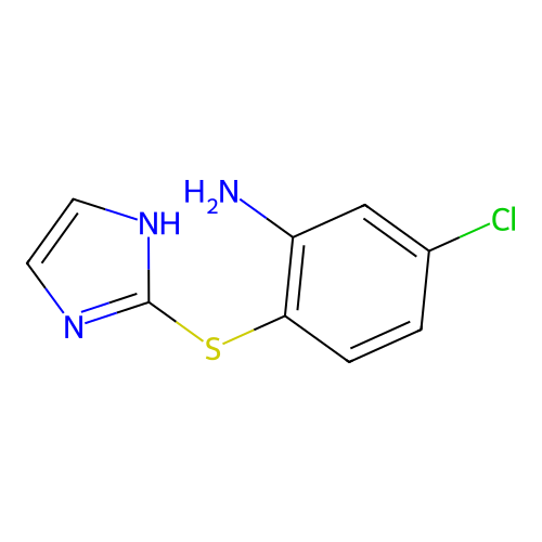 Benzenamine, 5-chloro-2-(1H-imidazol-2-ylthio)- structure