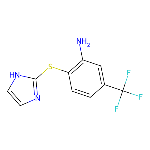 Benzenamine, 2-(1H-imidazol-2-ylthio)-5-(trifluoromethyl)- structure