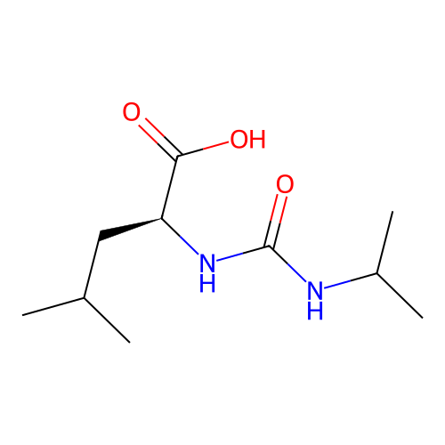 (S)-2-(3-isopropylureido)-4-methylpentanoic acid structure