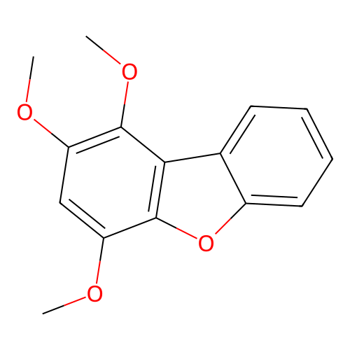 1,2,4-Trimethoxydibenzofuran structure