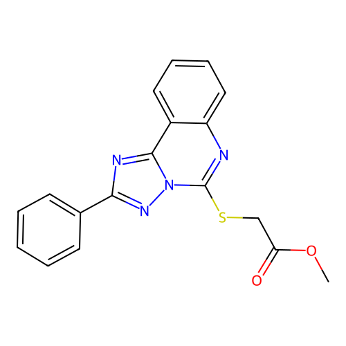 Methyl [(2-phenyl[1,2,4]triazolo[1,5-c]quinazolin-5-yl)sulfanyl]acetate structure