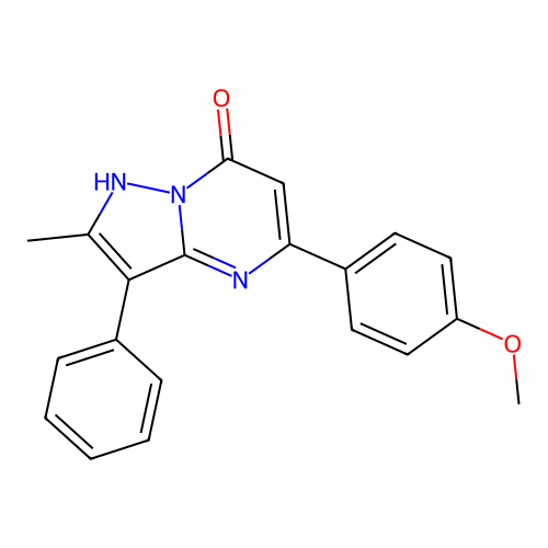5-(4-Methoxyphenyl)-2-methyl-3-phenylpyrazolo[1,5-a]pyrimidin-7-ol structure