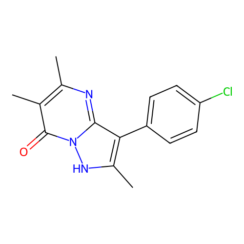 3-(4-chlorophenyl)-2,5,6-trimethylpyrazolo[1,5-a]pyrimidin-7(4H)-one structure