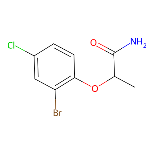 2-(2-Bromo-4-chlorophenoxy)propanamide structure
