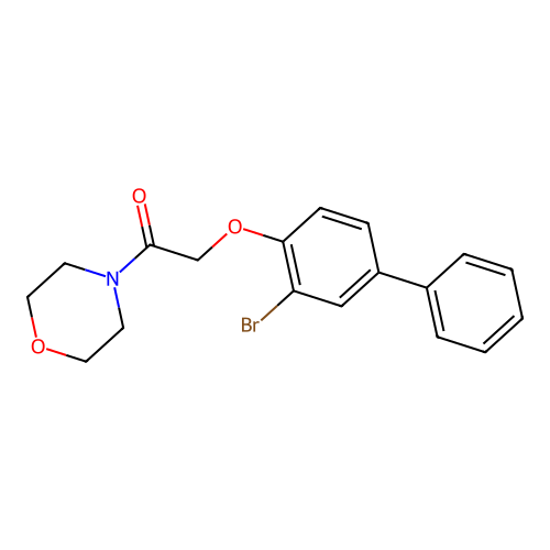 2-(2-Bromo-4-phenylphenoxy)-1-morpholin-4-ylethanone structure