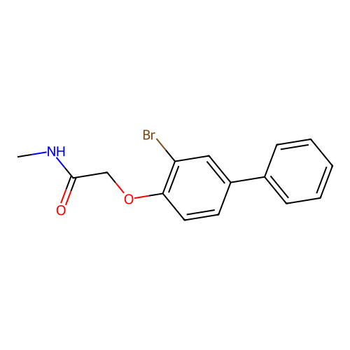 2-(2-bromo-4-phenylphenoxy)-N-methylacetamide structure