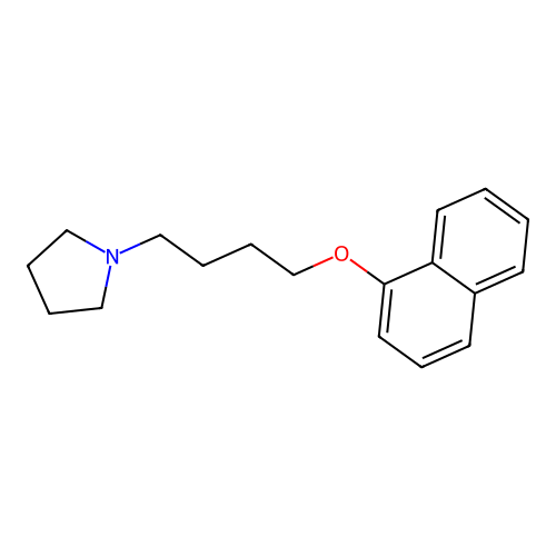 Pyrrolidine, 1-[4-(1-naphthalenyloxy)butyl]- structure