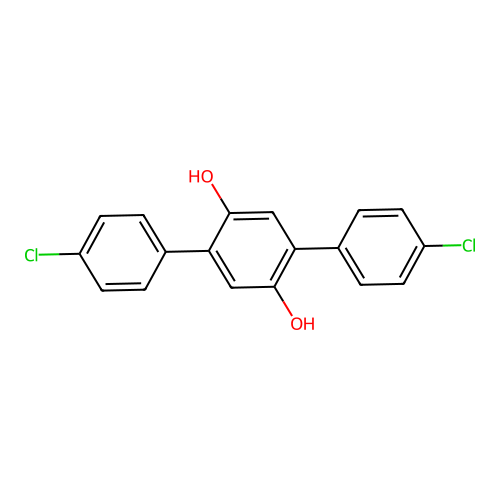 2,5-Bis(4-chlorophenyl)benzene-1,4-diol structure