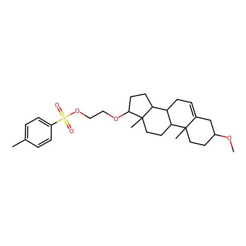 2-[(3-methoxy-10,13-dimethyl-2,3,4,7,8,9,11,12,14,15,16,17-dodecahydro-1H-cyclopenta[a]phenanthren-17-yl)oxy]ethyl 4-methylbenzenesulfonate structure