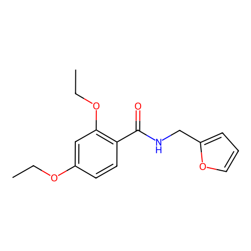 2,4-diethoxy-N-(furan-2-ylmethyl)benzamide structure