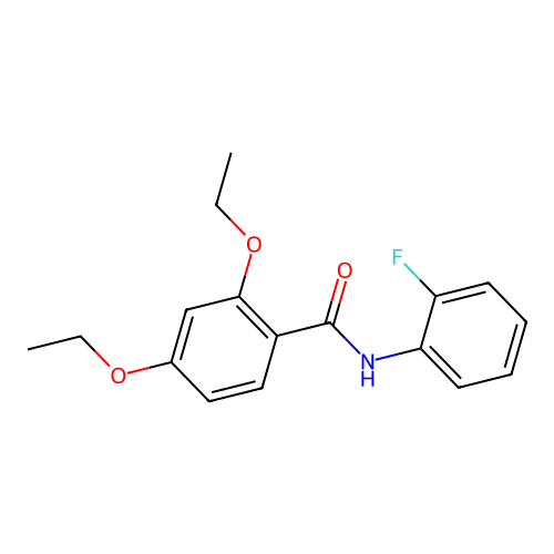 2,4-diethoxy-N-(2-fluorophenyl)benzamide structure