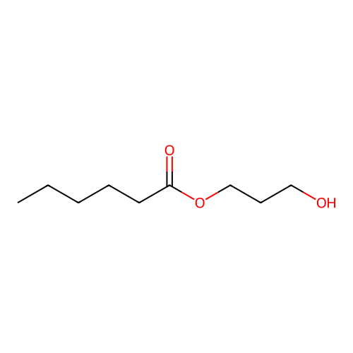 3-Hydroxypropyl hexanoate structure