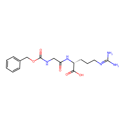 5-(diaminomethylideneamino)-2-[(2-phenylmethoxycarbonylaminoacetyl)amino]pentanoic Acid structure
