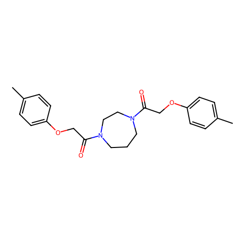 1,4-Bis[(4-methylphenoxy)acetyl]-1,4-diazepane structure