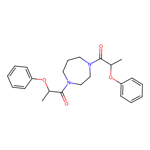 2-Phenoxy-1-[4-(2-phenoxypropanoyl)-1,4-diazepan-1-yl]propan-1-one structure