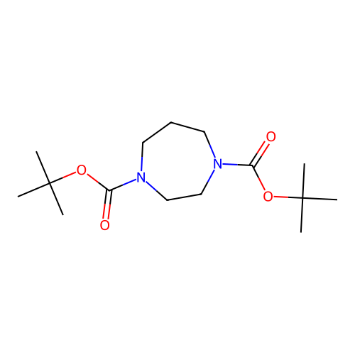 DI(Tert-butyl) 1,4-diazepane-1,4-dicarboxylate structure