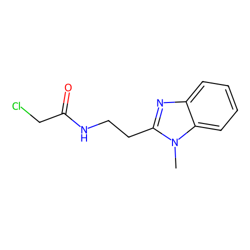 2-Chloro-N-[2-(1-methyl-1H-benzoimidazol-2-yl)-ethyl]-acetamide structure