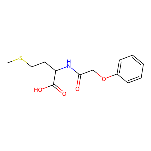 N-(Phenoxyacetyl)methionine structure