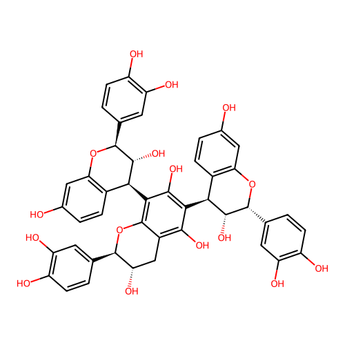 ent-Fisetinidol-(4beta->8)-catechin-(6->4beta)-ent-fisetinidol structure