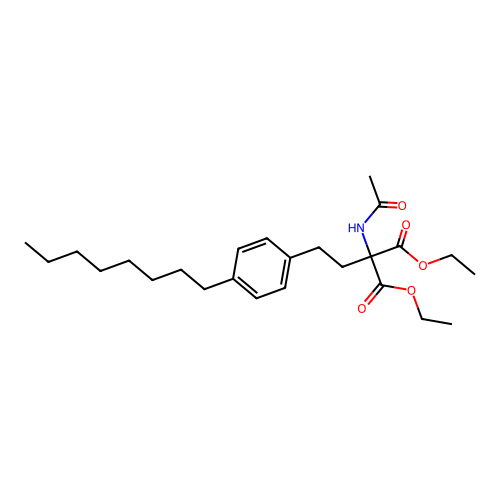 1,3-Diethyl 2-(acetylamino)-2-(2-(4-octylphenyl)ethyl)propanedioate structure