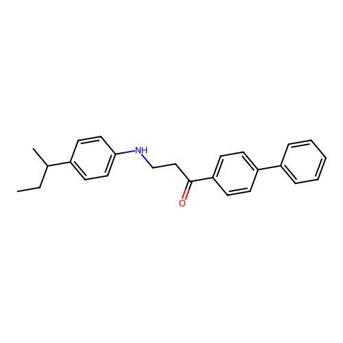 1-[1,1'-Biphenyl]-4-yl-3-[4-(sec-butyl)anilino]-1-propanone structure