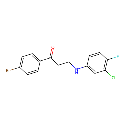 1-(4-Bromophenyl)-3-(3-chloro-4-fluoroanilino)-1-propanone structure