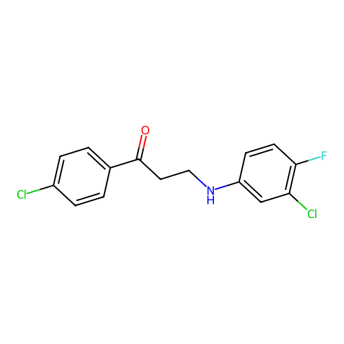 3-(3-Chloro-4-fluoroanilino)-1-(4-chlorophenyl)-1-propanone structure